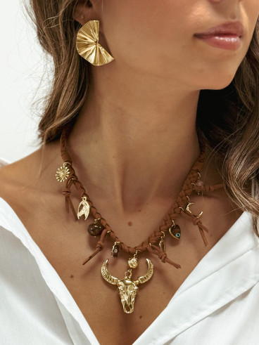 Collier Jessy - Marron/Doré