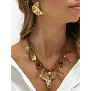 Collier Jessy - Marron/Doré