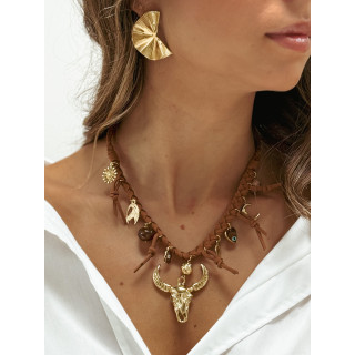 Collier Jessy - Marron/Doré