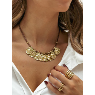 Collier Téana - Doré/Chocolat