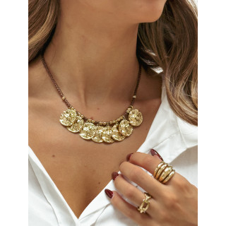 Collier Téana - Doré/Chocolat