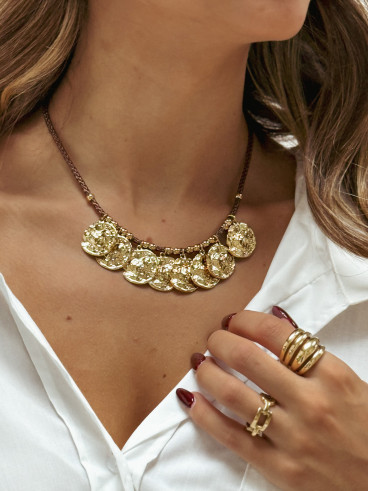 Collier Téana - Doré/Chocolat