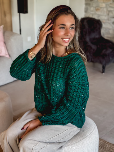 Pull Keylie - Vert bouteille