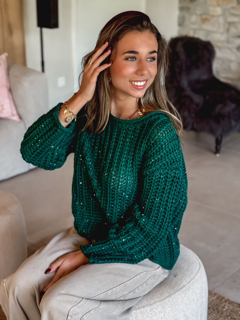 Pull Keylie - Vert bouteille