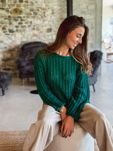 Pull Keylie - Vert bouteille