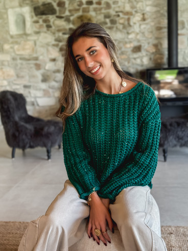 Pull Keylie - Vert bouteille