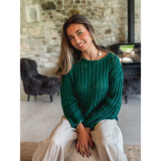 Pull Keylie - Vert bouteille