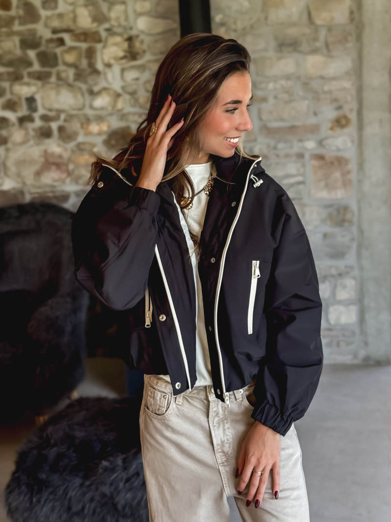 Veste courte Astoria - Noir