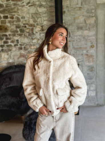 Veste en fausse fourrure Lorinne - Beige