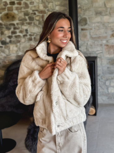 Veste en fausse fourrure Lorinne - Beige