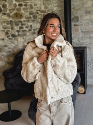 Veste en fausse fourrure Lorinne - Beige