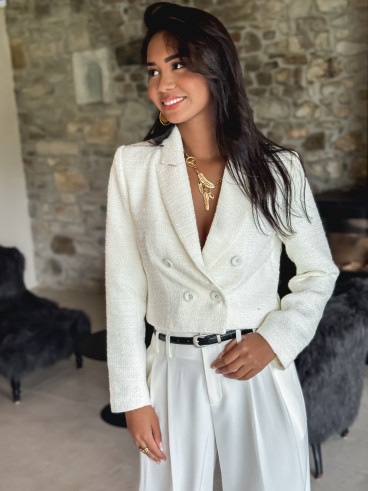 Blazer court Monica - Ecru