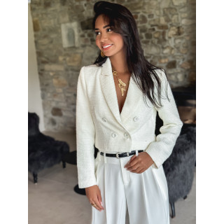 Blazer court Monica - Ecru