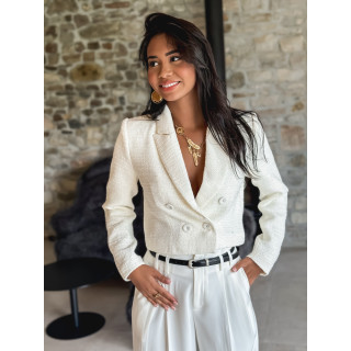 Blazer court Monica - Ecru