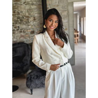 Blazer court Monica - Ecru