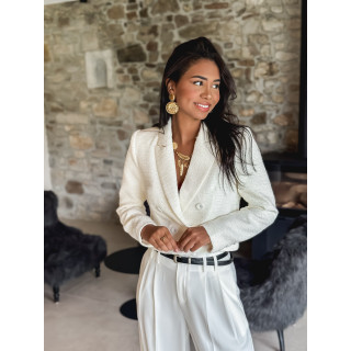 Blazer court Monica - Ecru