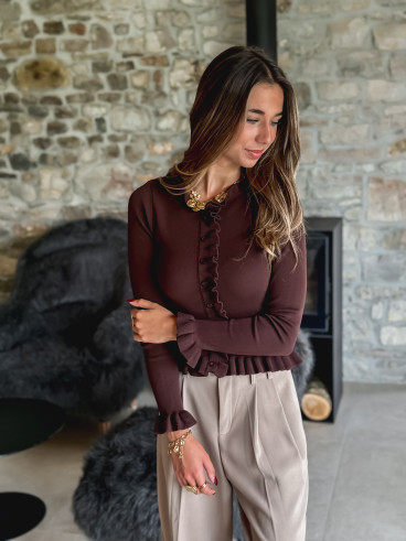 Blouse Milya - Chocolat