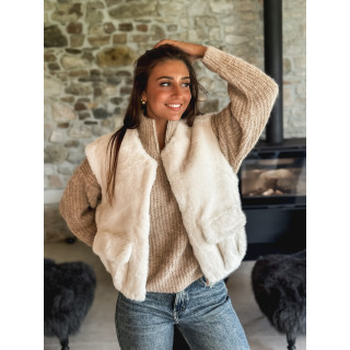 Veste sans manches Roselyne - Beige