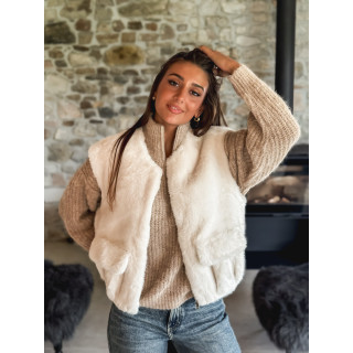 Veste sans manches Roselyne - Beige
