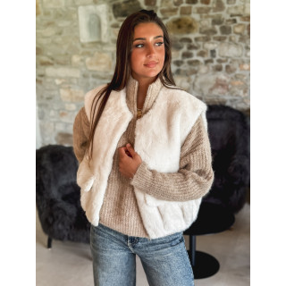 Veste sans manches Roselyne - Beige