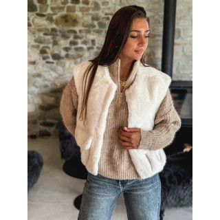 Veste sans manches Roselyne - Beige