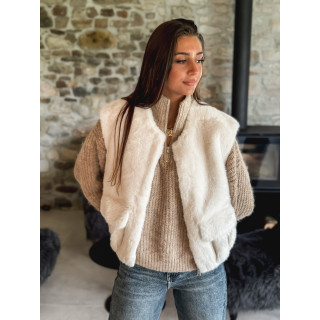 Veste sans manches Roselyne - Beige