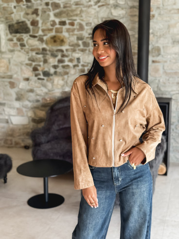 Veste en suédine Zendaya - Camel