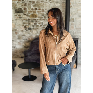 Veste en suédine Zendaya - Camel