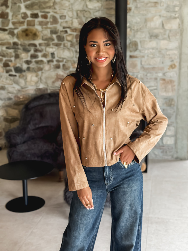 Veste en suédine Zendaya - Camel
