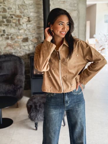 Veste en suédine Zendaya - Camel