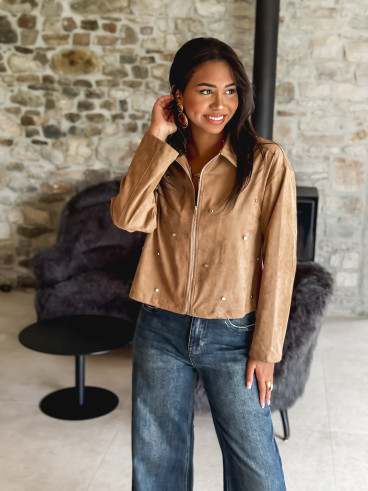 Veste en suédine Zendaya - Camel