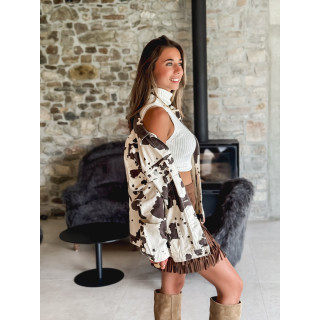 Veste à motif Irena - Beige/Chocolat