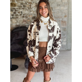 Veste à motif Irena - Beige/Chocolat