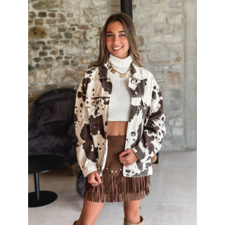 Veste à motif Irena - Beige/Chocolat