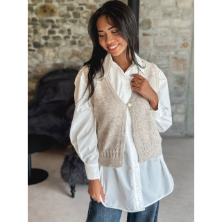 Gilet sans manches Aélie - Beige