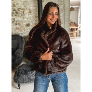 Veste en fausse fourrure Lorinne - Chocolat