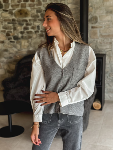 Gilet sans manches Malaïka - Gris