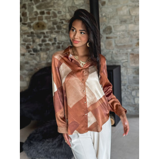 Chemise à motifs Aurea - Camel