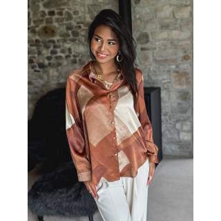 Chemise à motifs Aurea - Camel