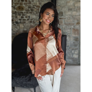 Chemise à motifs Aurea - Camel