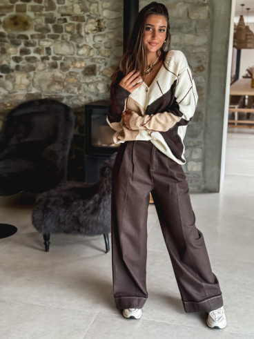Gilet à motif Elisabeth - Beige