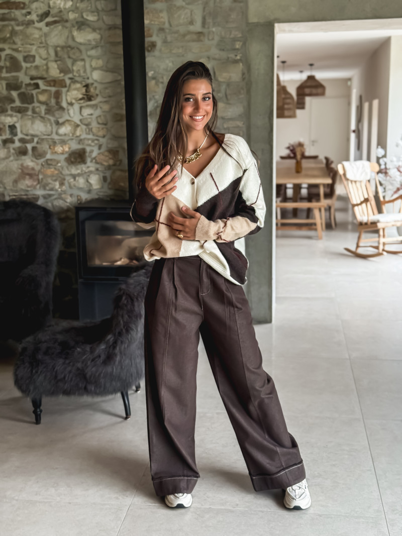 Gilet à motif Elisabeth - Beige
