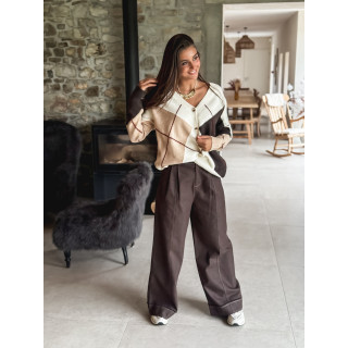Gilet à motif Elisabeth - Beige