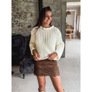 Jupe courte Flora - Marron