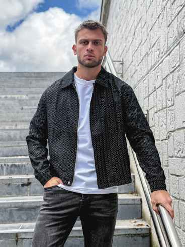 Chemise à motifs Naoki - Noir
