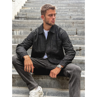 Chemise à motifs Naoki - Noir