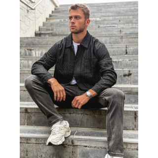 Chemise à motifs Naoki - Noir