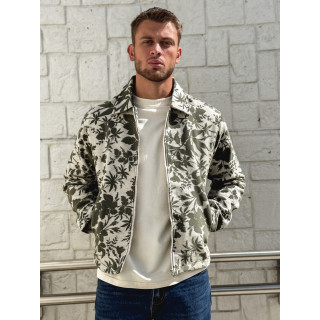 Veste à motifs Olivier - Kaki/Ecru