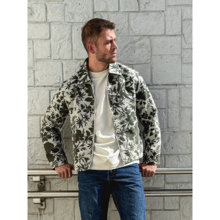 Veste à motifs Olivier - Kaki/Ecru