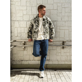 Veste à motifs Olivier - Kaki/Ecru